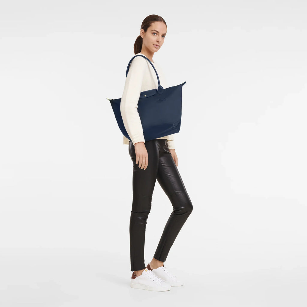 Le Pliage Green Large Tote Bag – Navy Blue