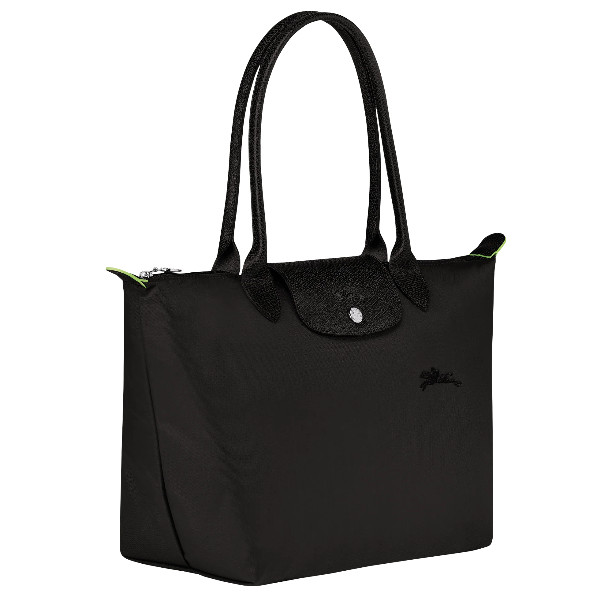 Le Pliage Green Medium Tote Bag – Black