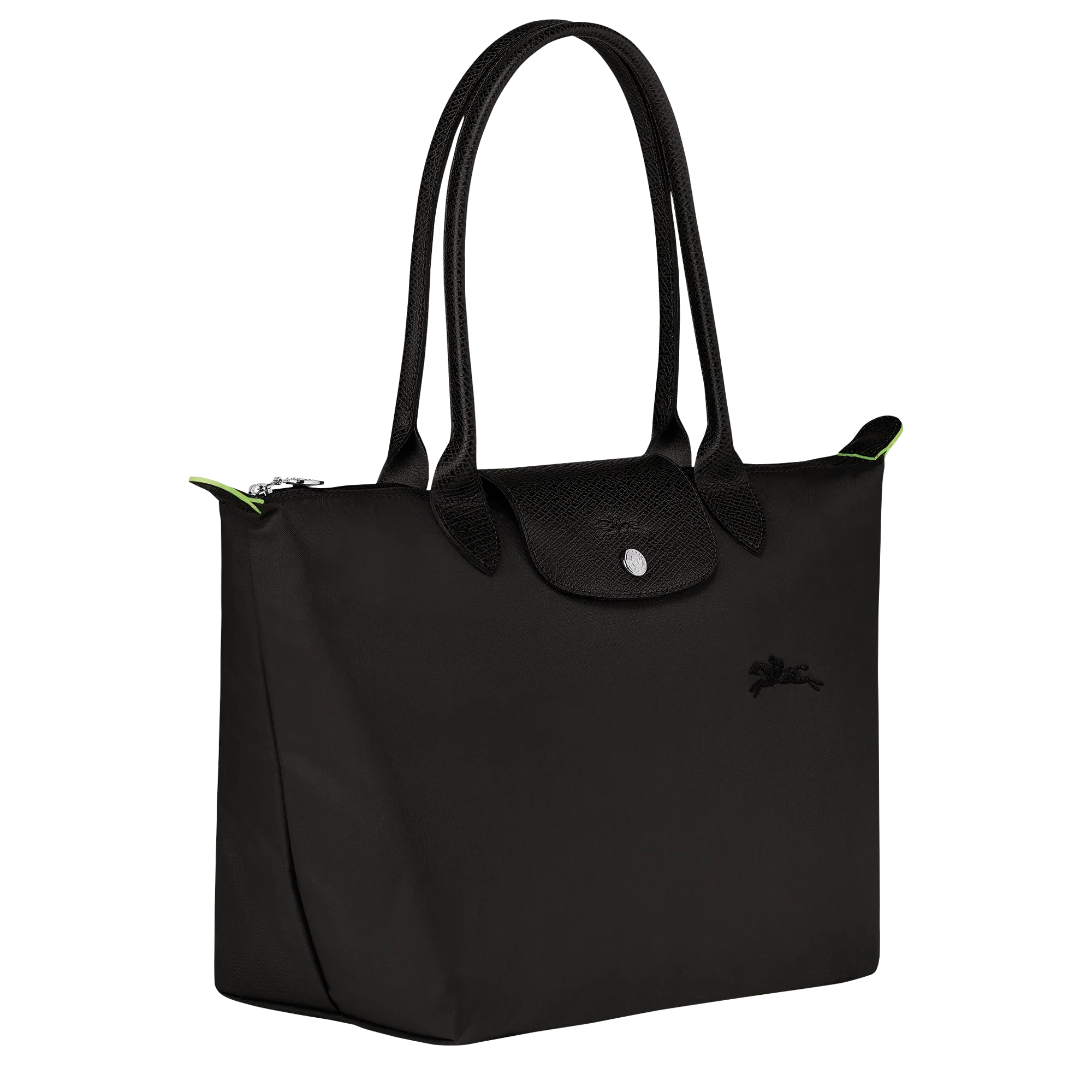 Le Pliage Green Medium Tote Bag – Black
