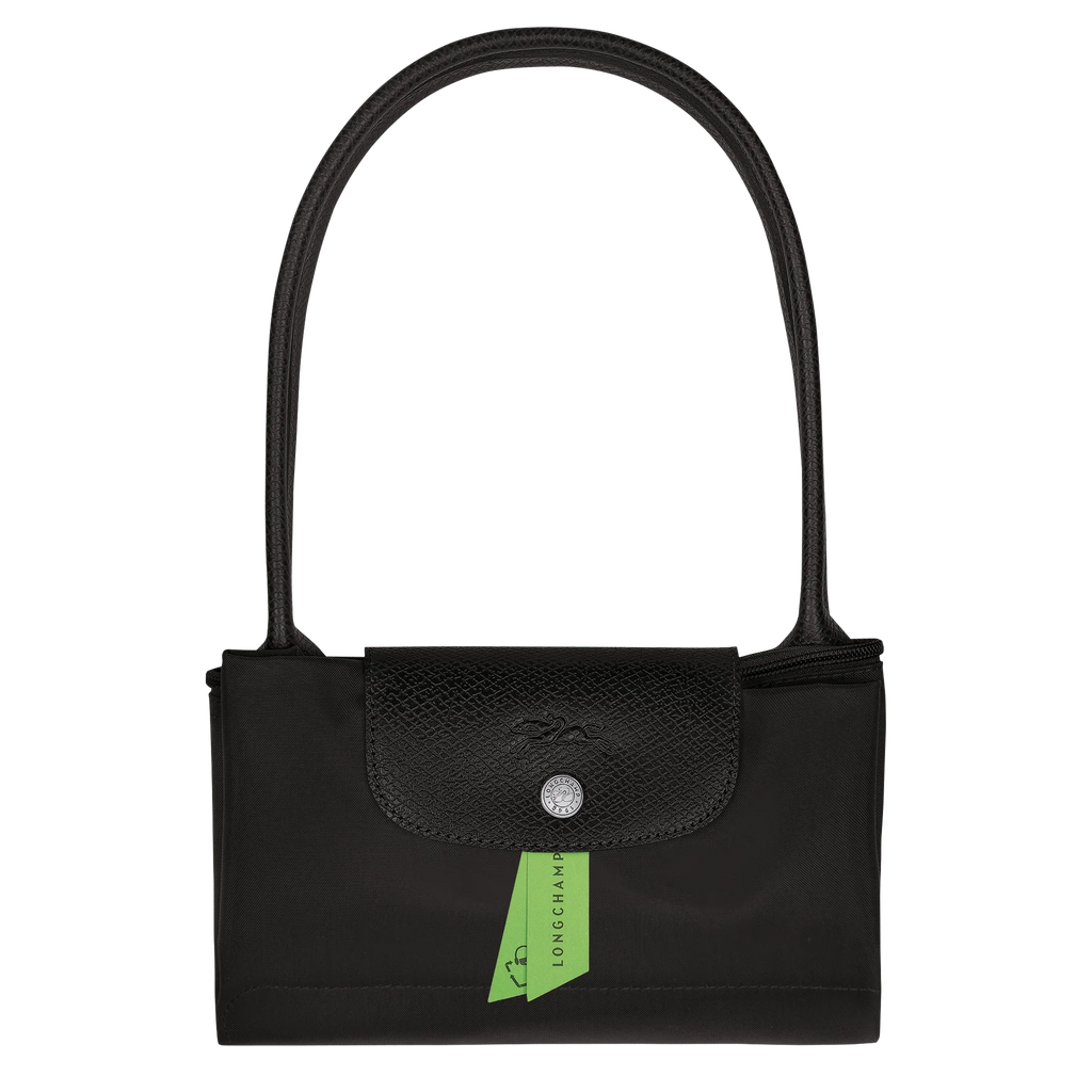 Le Pliage Green Medium Tote Bag – Black