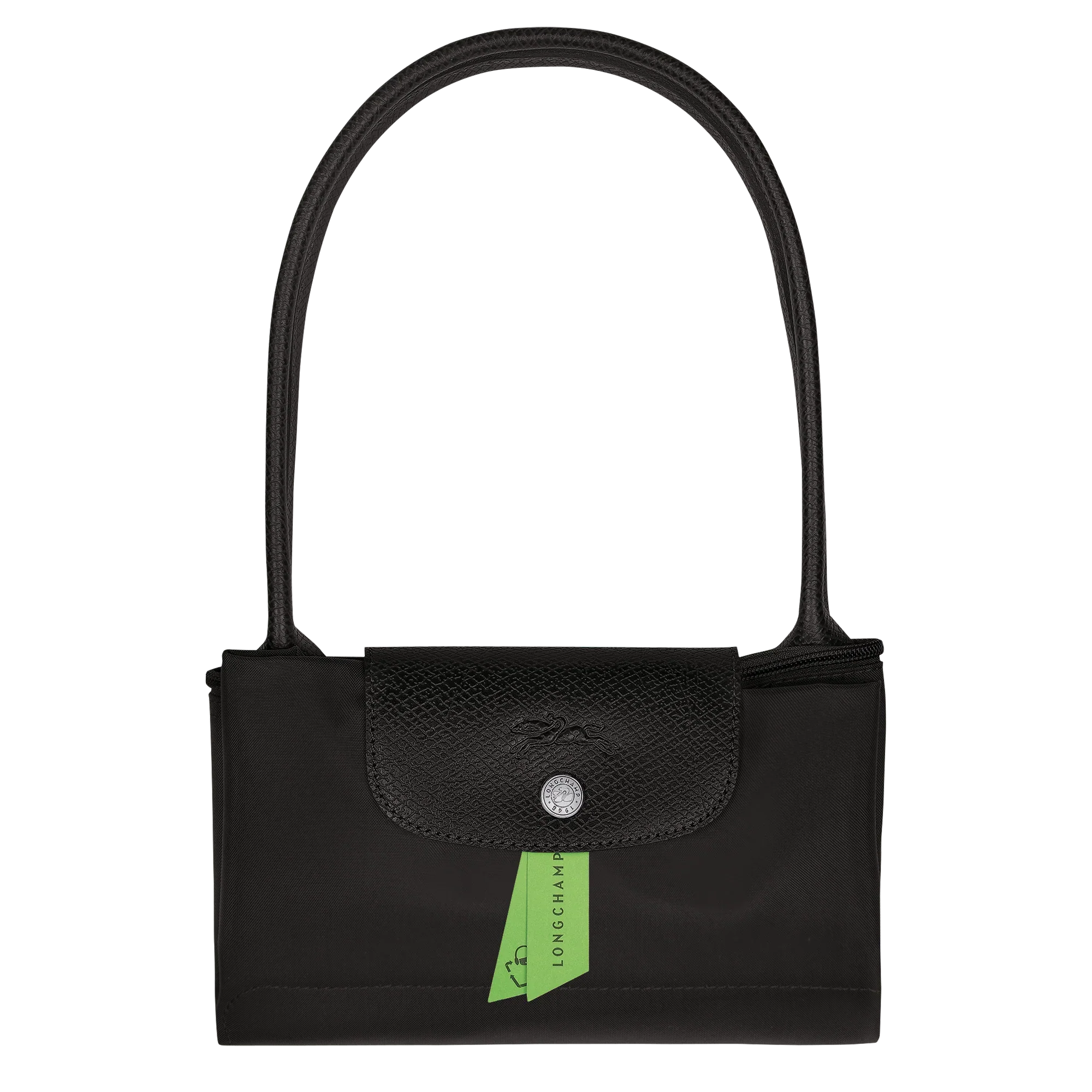 Le Pliage Green Medium Tote Bag – Black