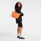 Le Pliage Green Medium Tote Bag – Orange