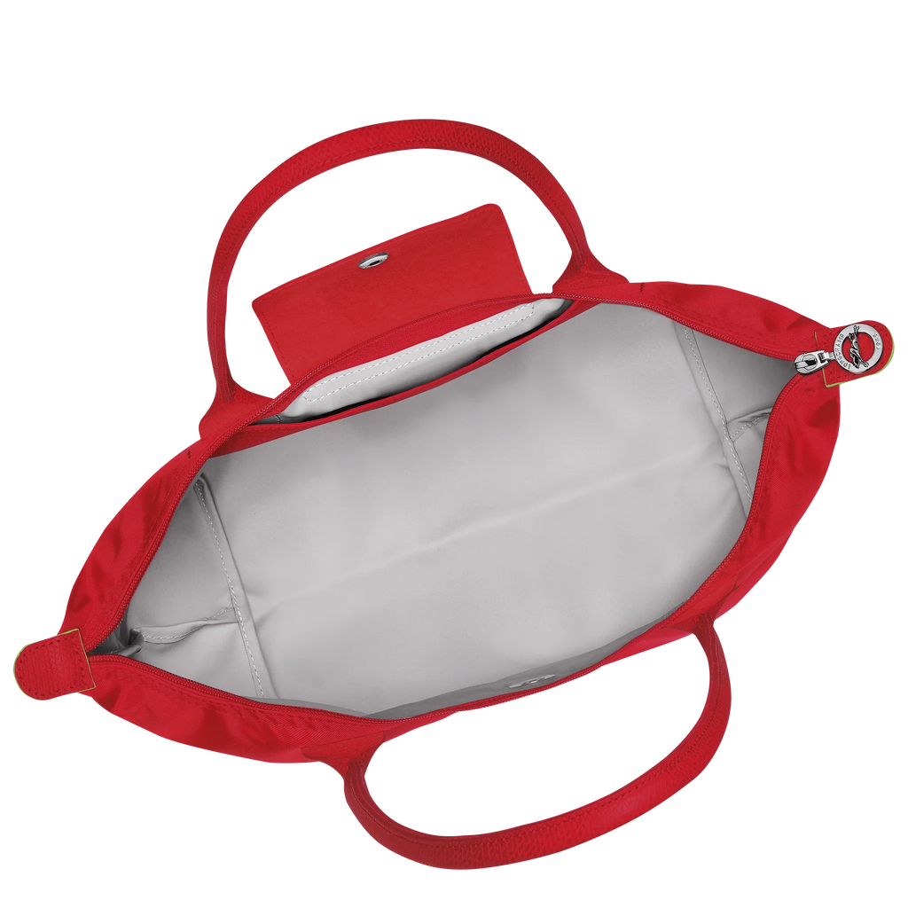 Le Pliage Green Medium Tote Bag – Tomato Red