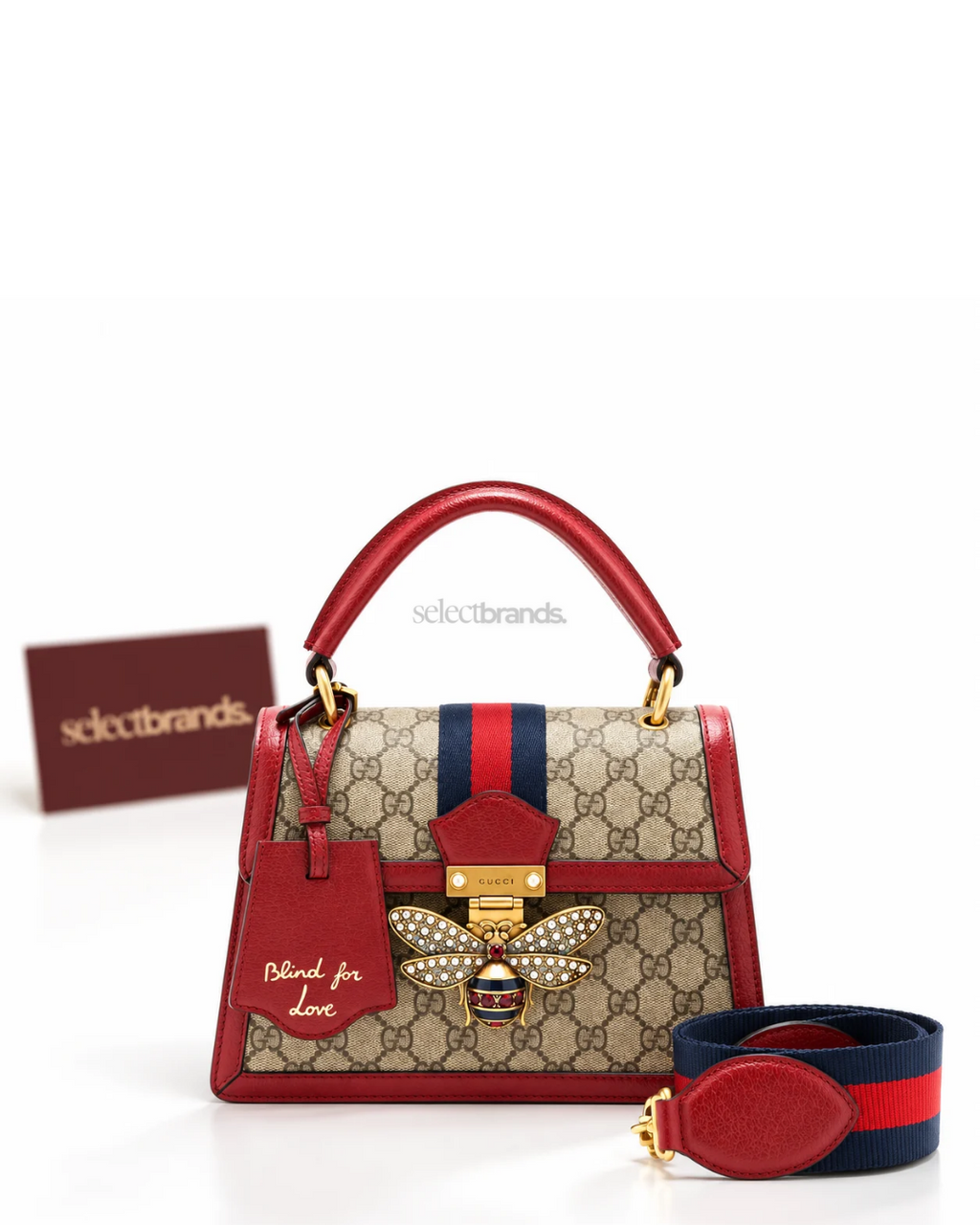 GG Supreme Monogram Small Queen Margaret Top Handle Bag