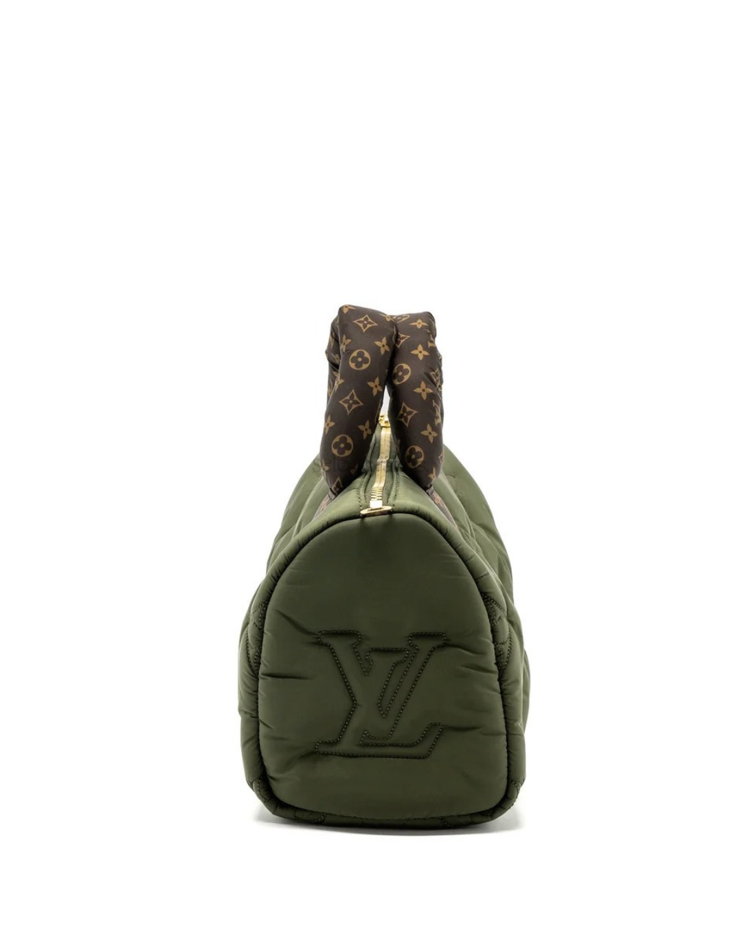Pillow Speedy 25 Nylon Green and Brown Monogram Bag