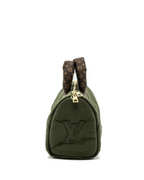 Pillow Speedy 25 Nylon Green and Brown Monogram Bag