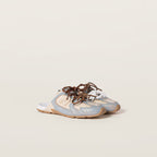 Deco Closed-Toe Cowhide Leather Slippers
