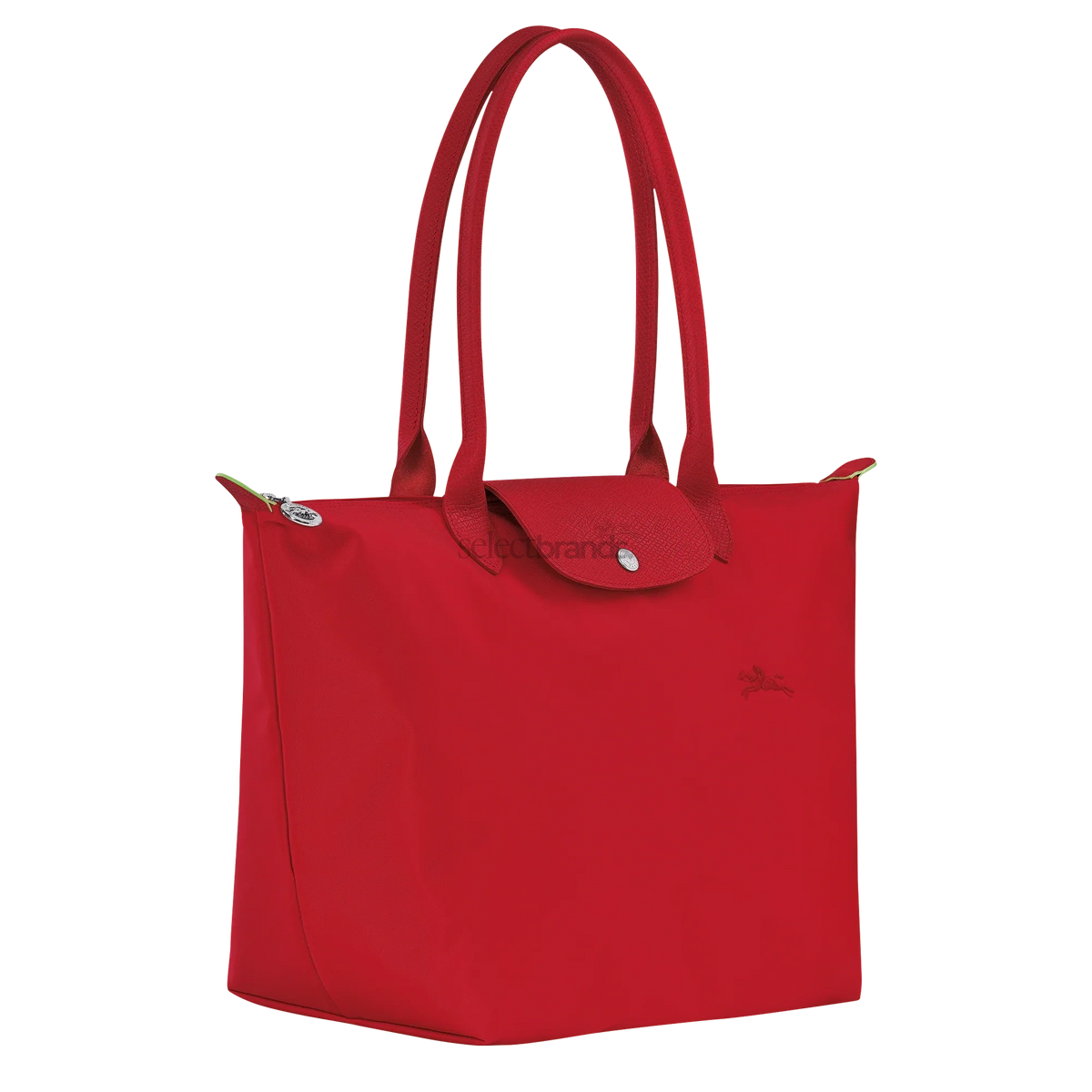 Le Pliage Green Large Tote Bag – Tomato Red