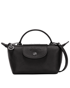 Le Pliage Xtra XS Mini Leather Top Handle Bag – Black