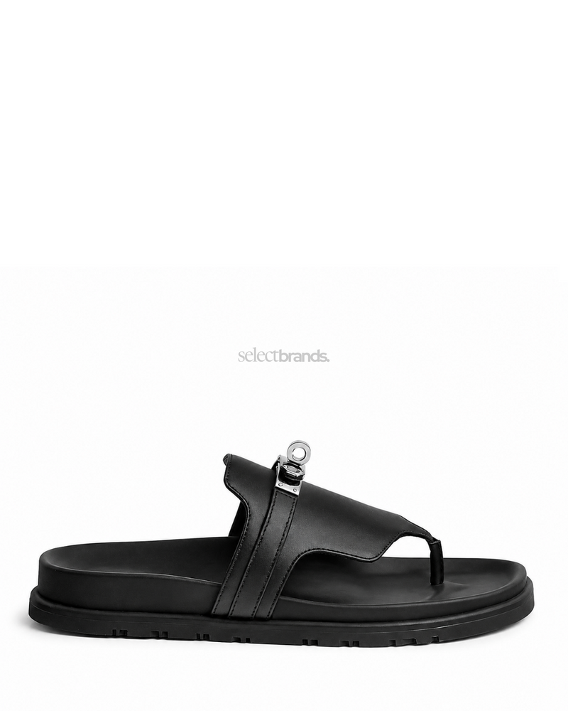 Empire Leather Slippers – Black