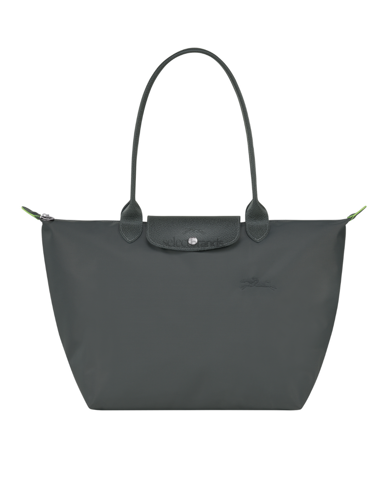 Le Pliage Green Large Tote Bag – Graphite Gray
