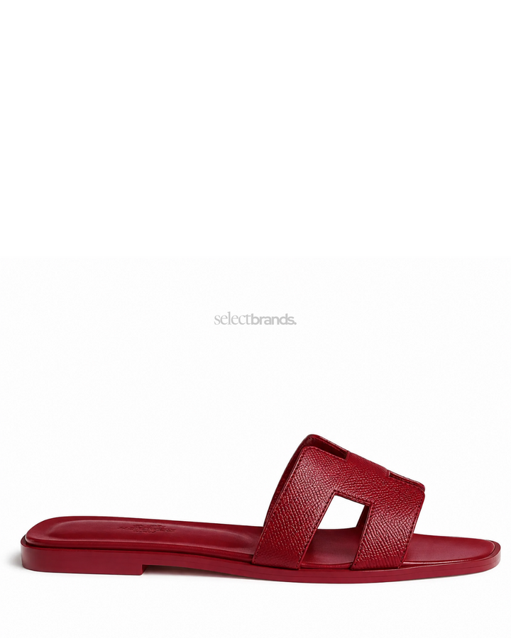 Oran Leather Slippers – Raspberry Pink
