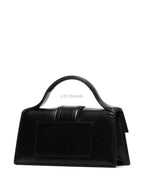 Le Bambino Glossy Leather Tote Bag – Black