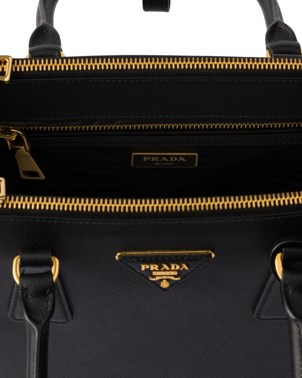 Galleria Medium Saffiano Leather Bag – Black