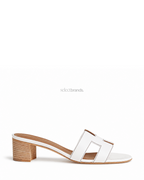 Oasis Leather Slippers – White
