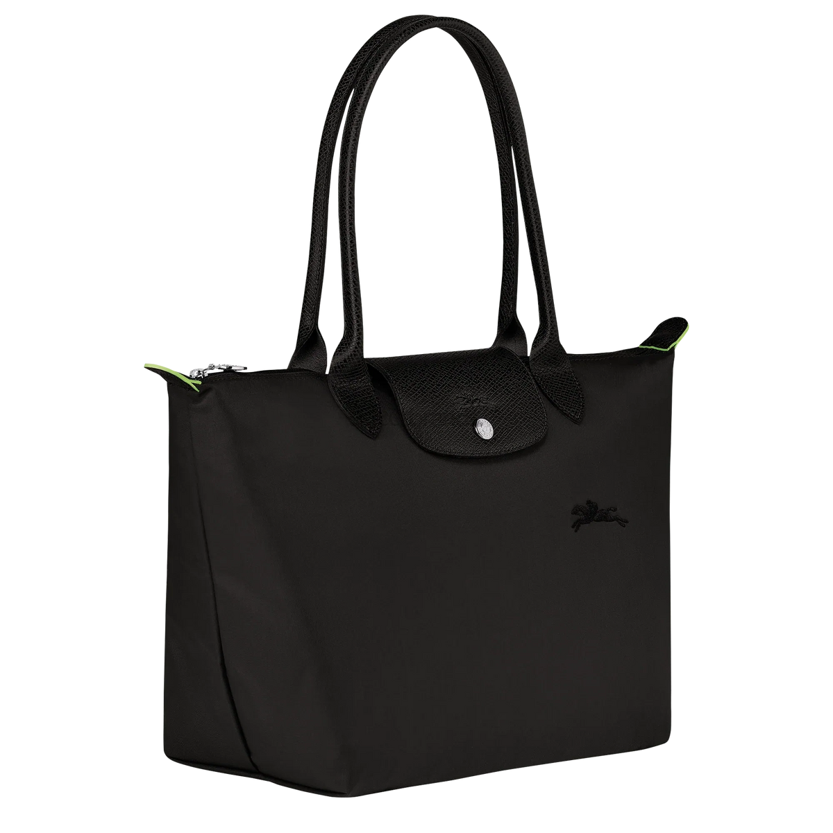 Le Pliage Green Medium Tote Bag – Black