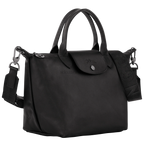 Le Pliage Xtra Small Leather Top Handle Bag – Black