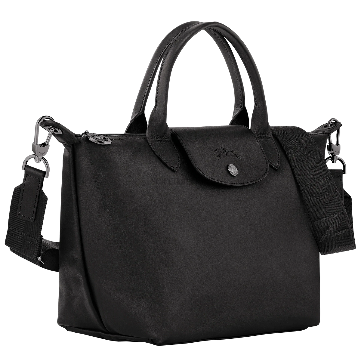 Le Pliage Xtra Small Leather Top Handle Bag – Black