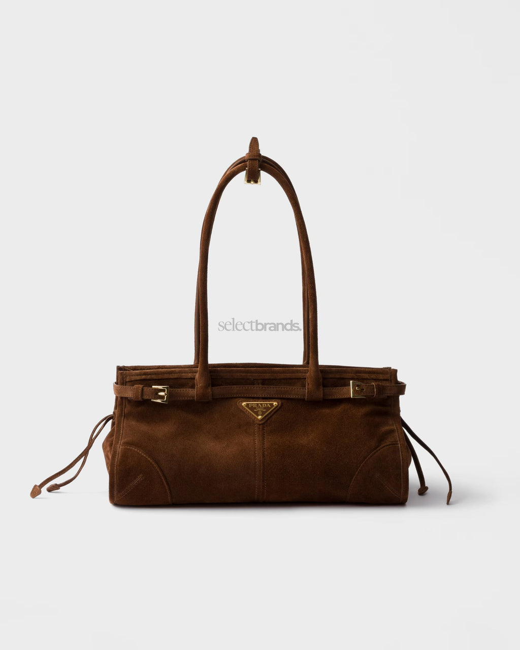 Bonnie Medium Suede Leather Bag – Brown