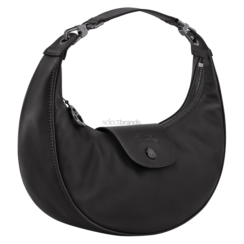 Le Pliage Xtra Small Leather Shoulder Bag – Black