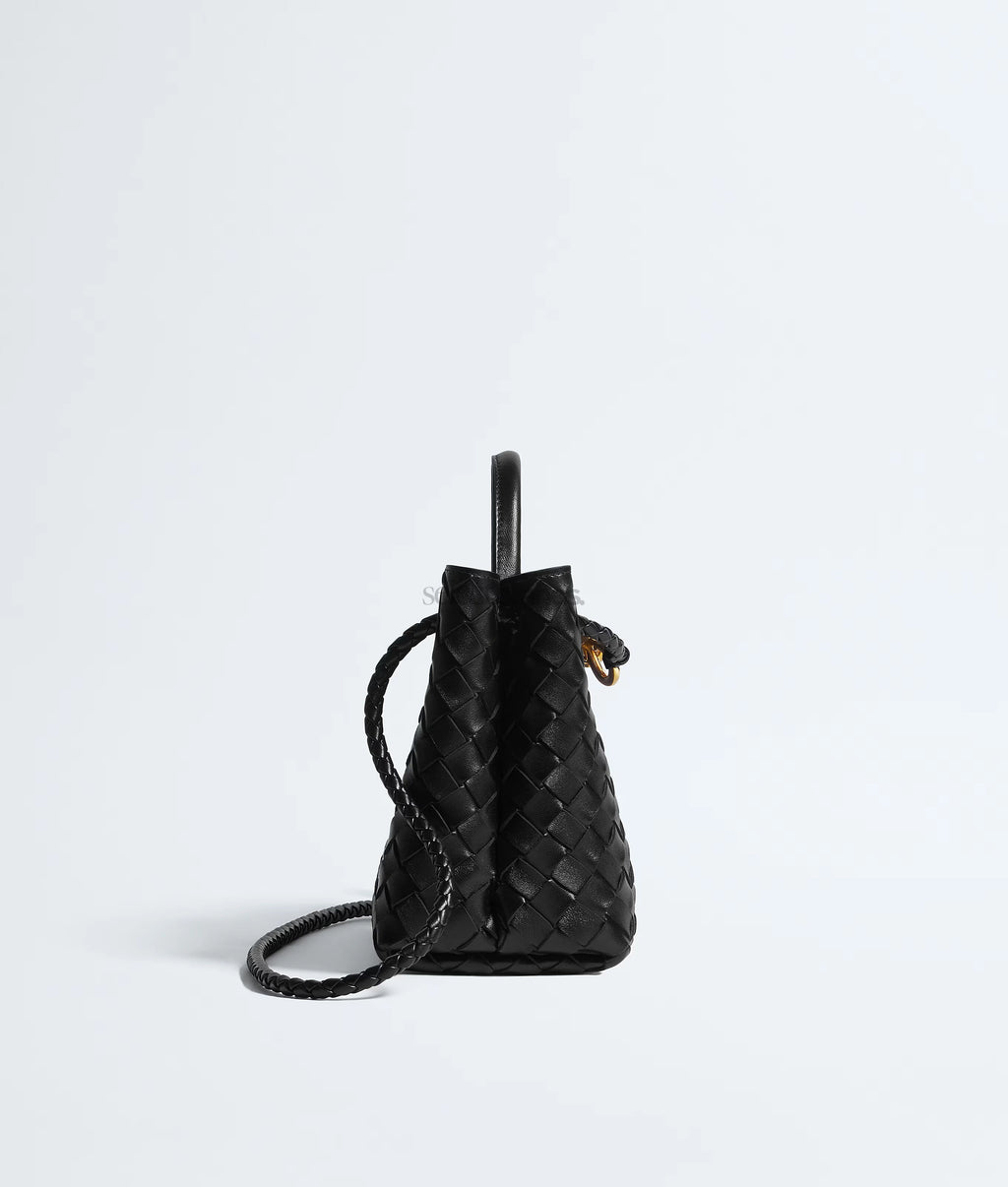 Small Andiamo Leather Top Handle Bag