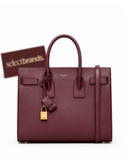 Sac de Jour Smooth Leather Small Bag  – Rouge Cabernet