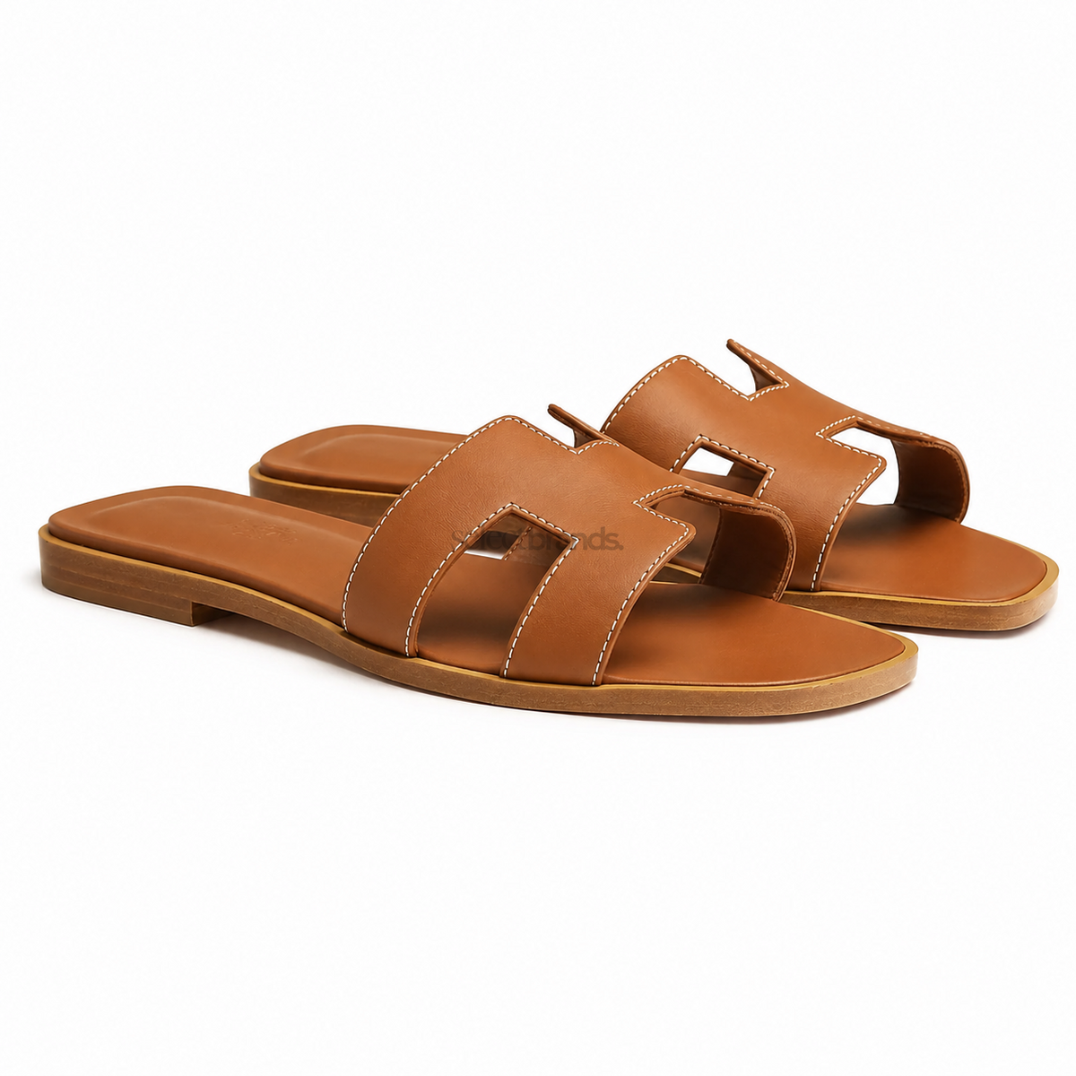 Oran Leather Slippers – Tan