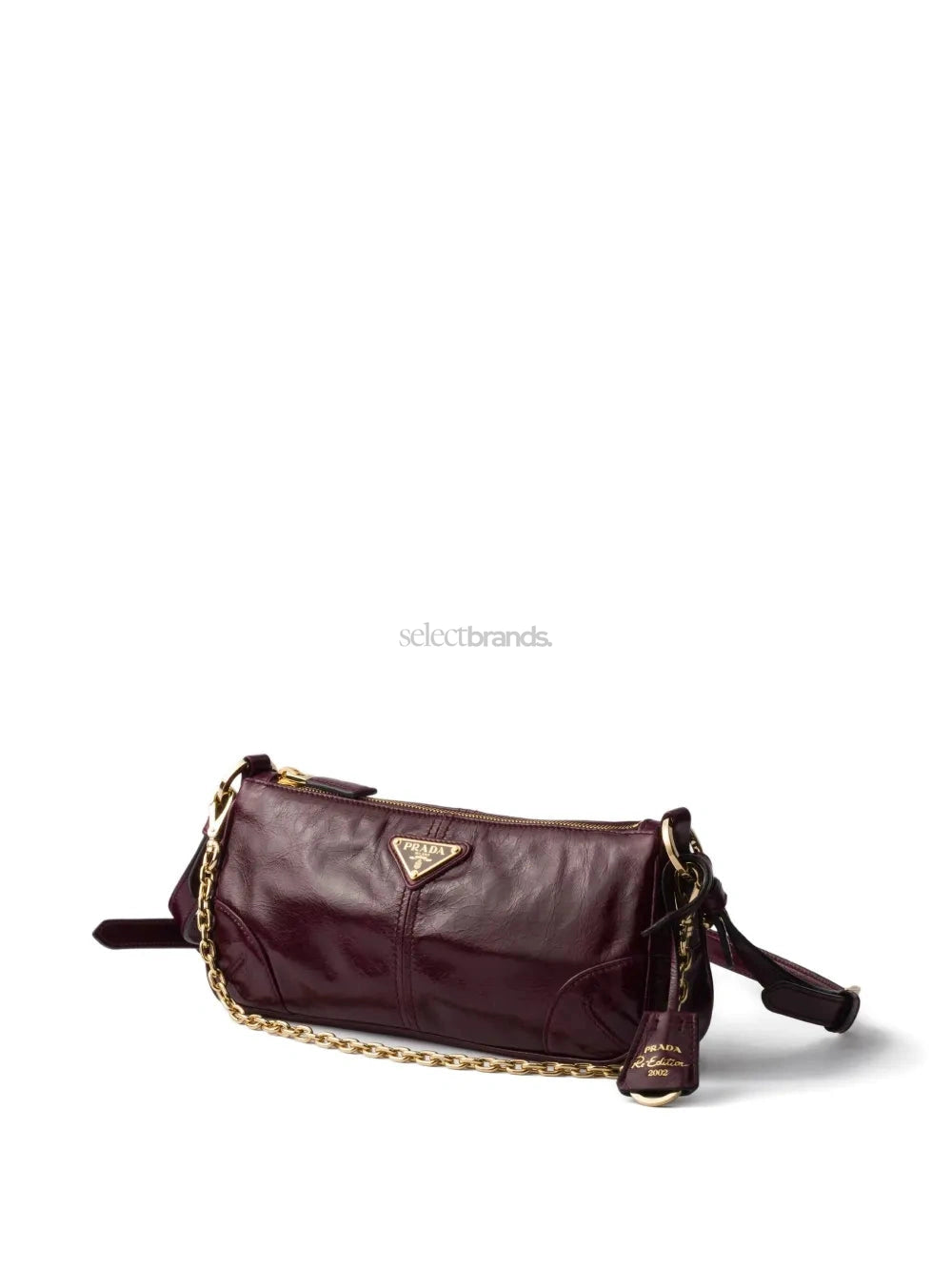 Medium Re-Edition Leather Shoulder Bag – Burgundy