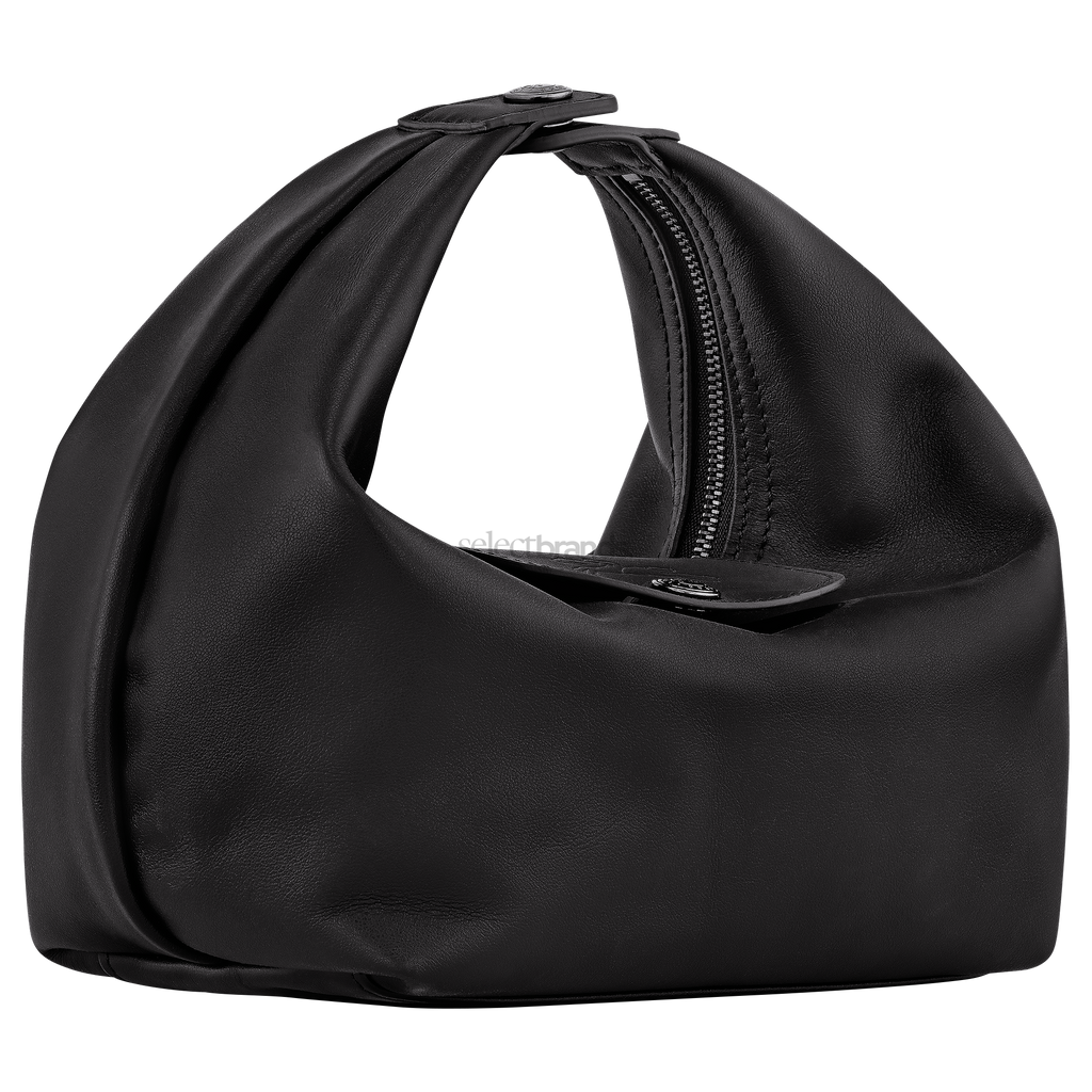 Le Pliage Xtra XS Mini Leather Top Handle Bag – Black