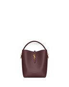 Le 37 Shiny Leather Bucket Bag  – Burgundy