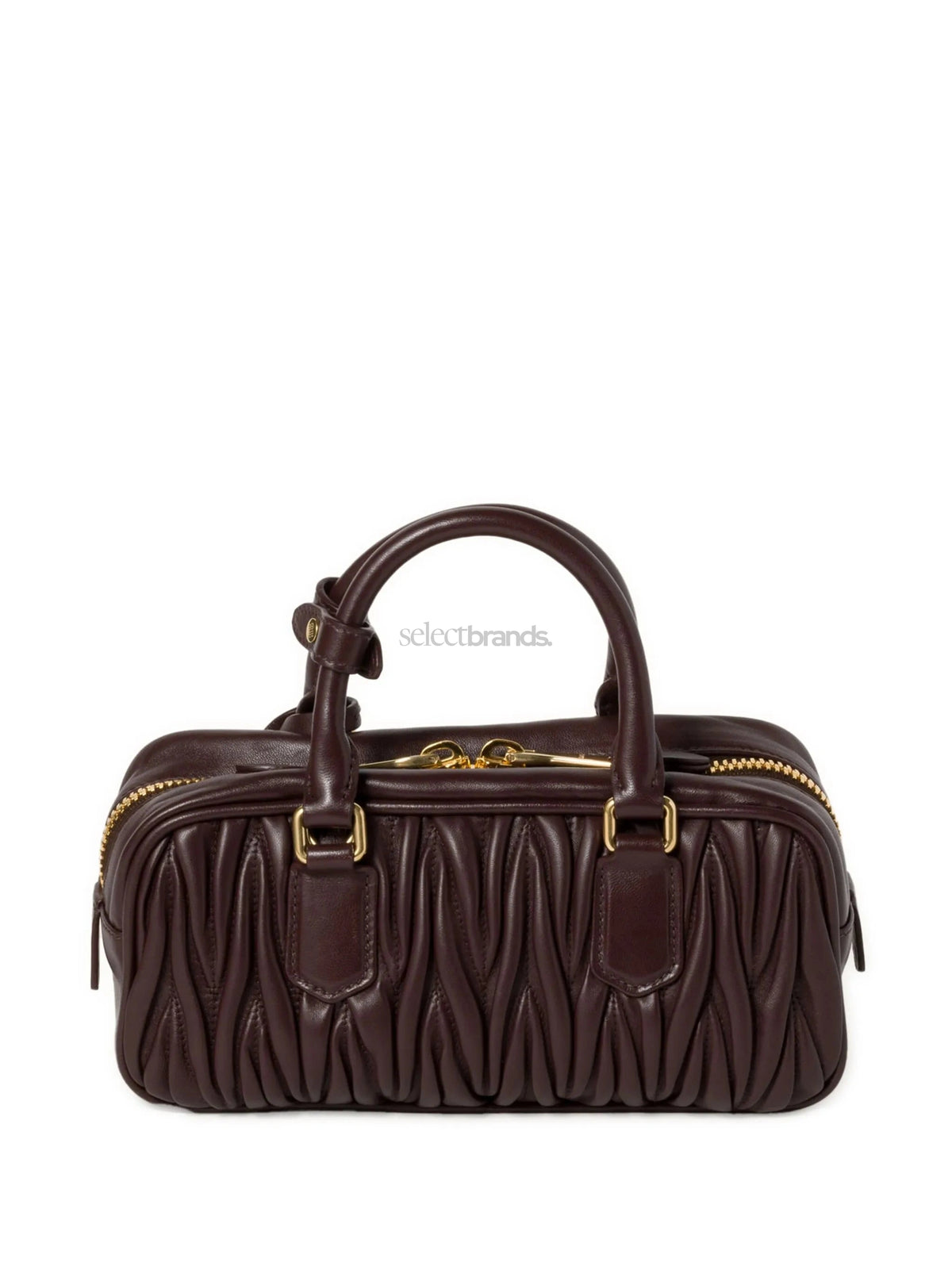 Arcadie Quilted Leather Tote Bag – Dark Brown