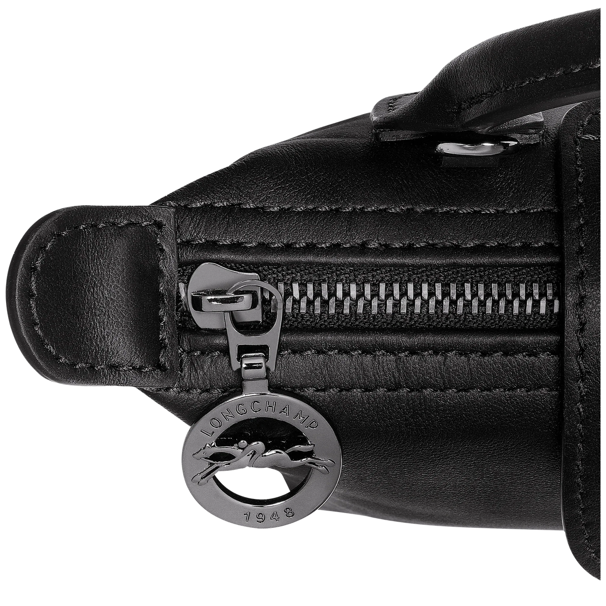 Le Pliage Xtra XS Mini Leather Top Handle Bag – Black