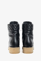 CC Calfskin Quilted CC Combat Boots
