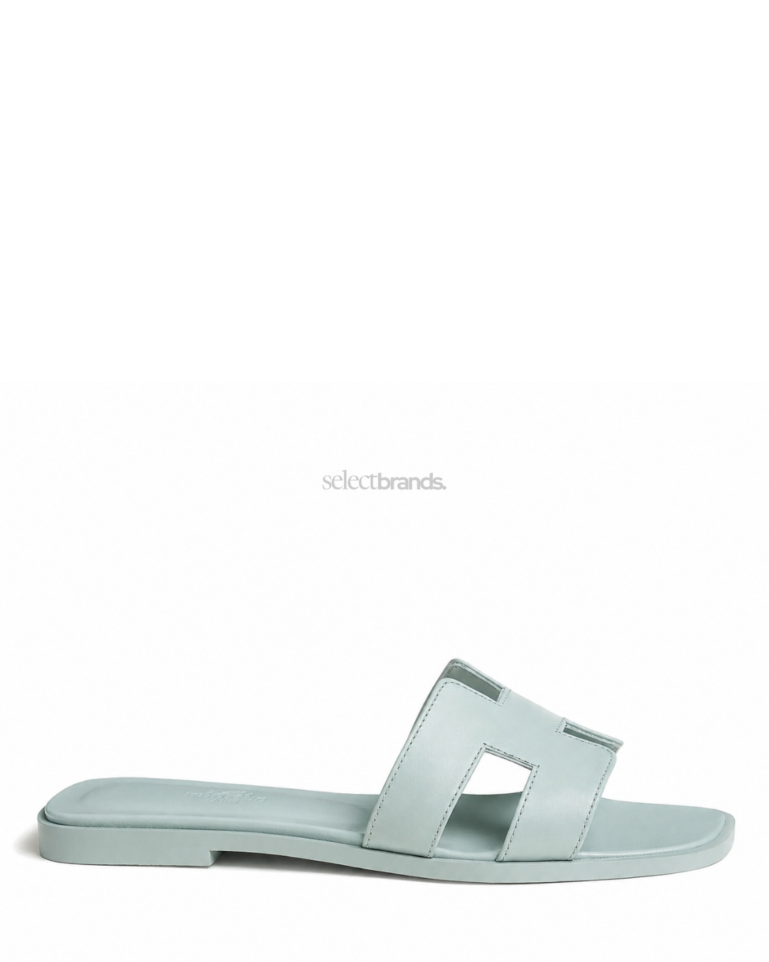 Oran Leather Slippers – Glacier Blue