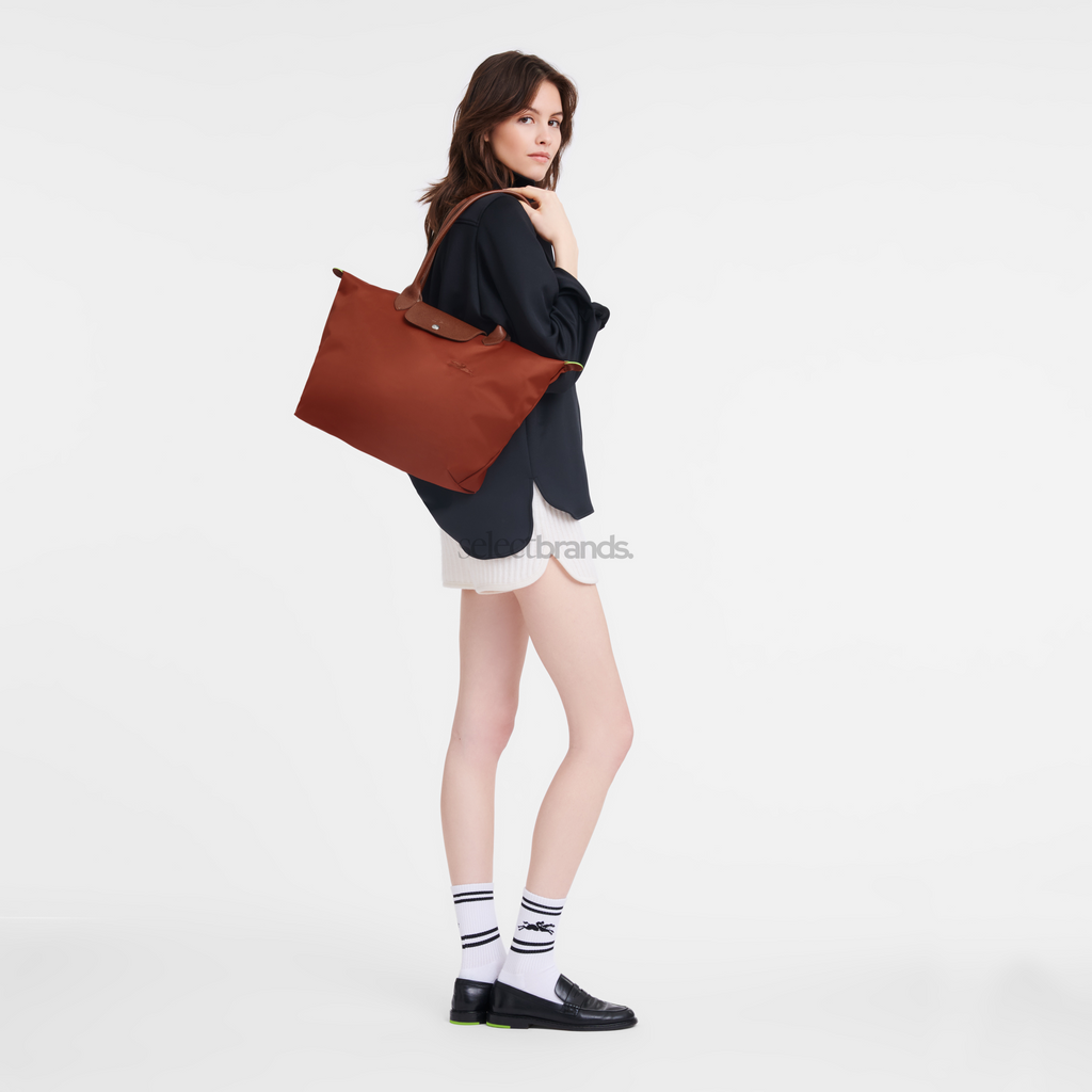 Le Pliage Green Large Tote Bag – Chestnut