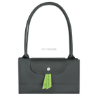 Le Pliage Green Large Tote Bag – Graphite Gray