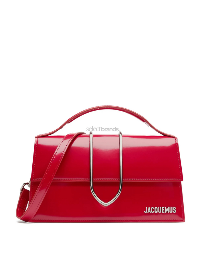Le Grand Bambino Glossy Leather Tote Bag – Cherry Red
