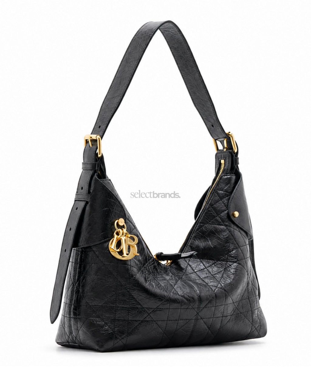 Crinkled Calfskin Macrocannage Large Voyage Bag