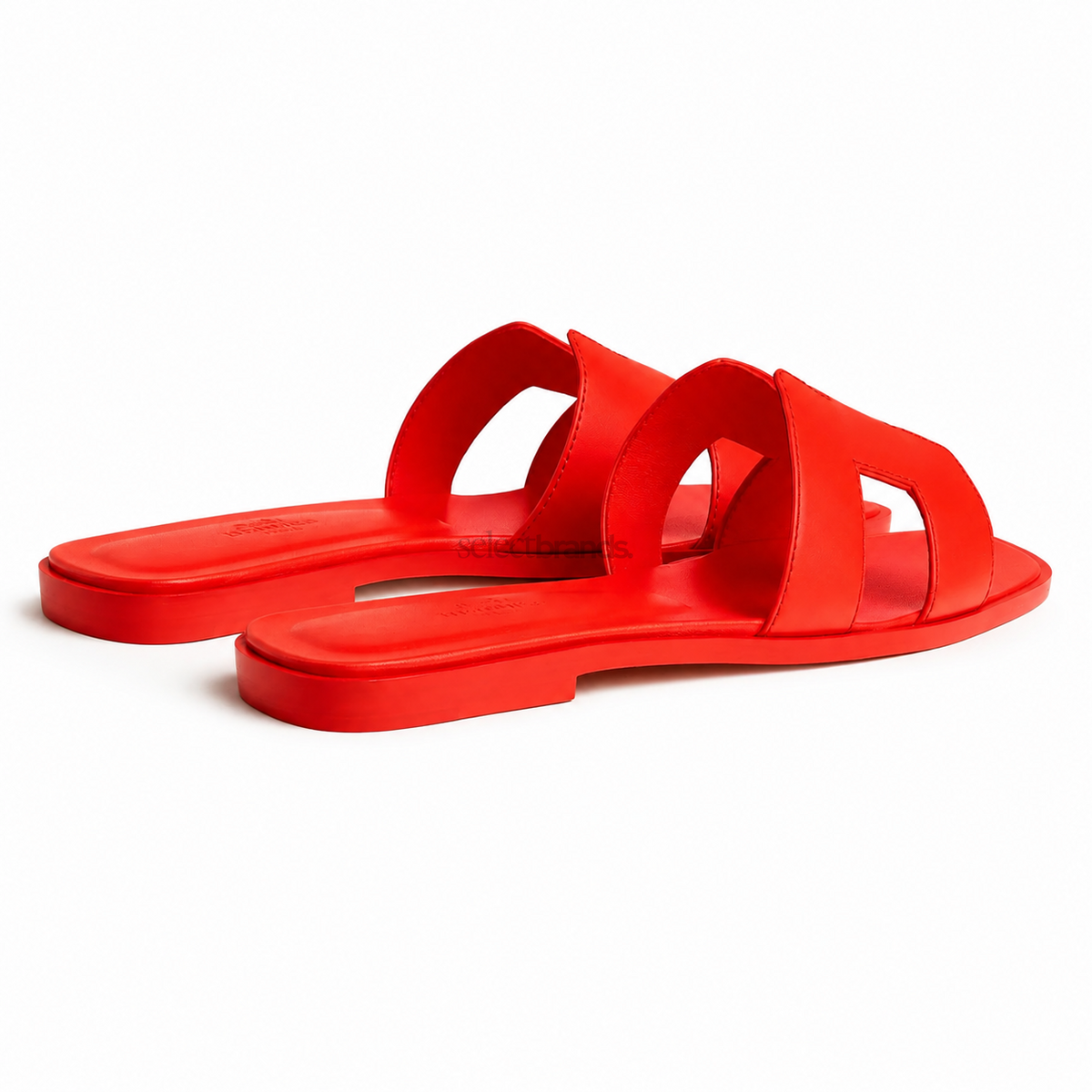 Oran Leather Slippers – Grenadine Red
