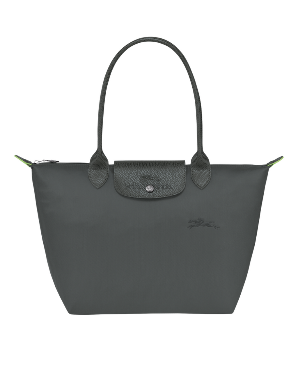 Le Pliage Green Medium Tote Bag – Graphite Gray