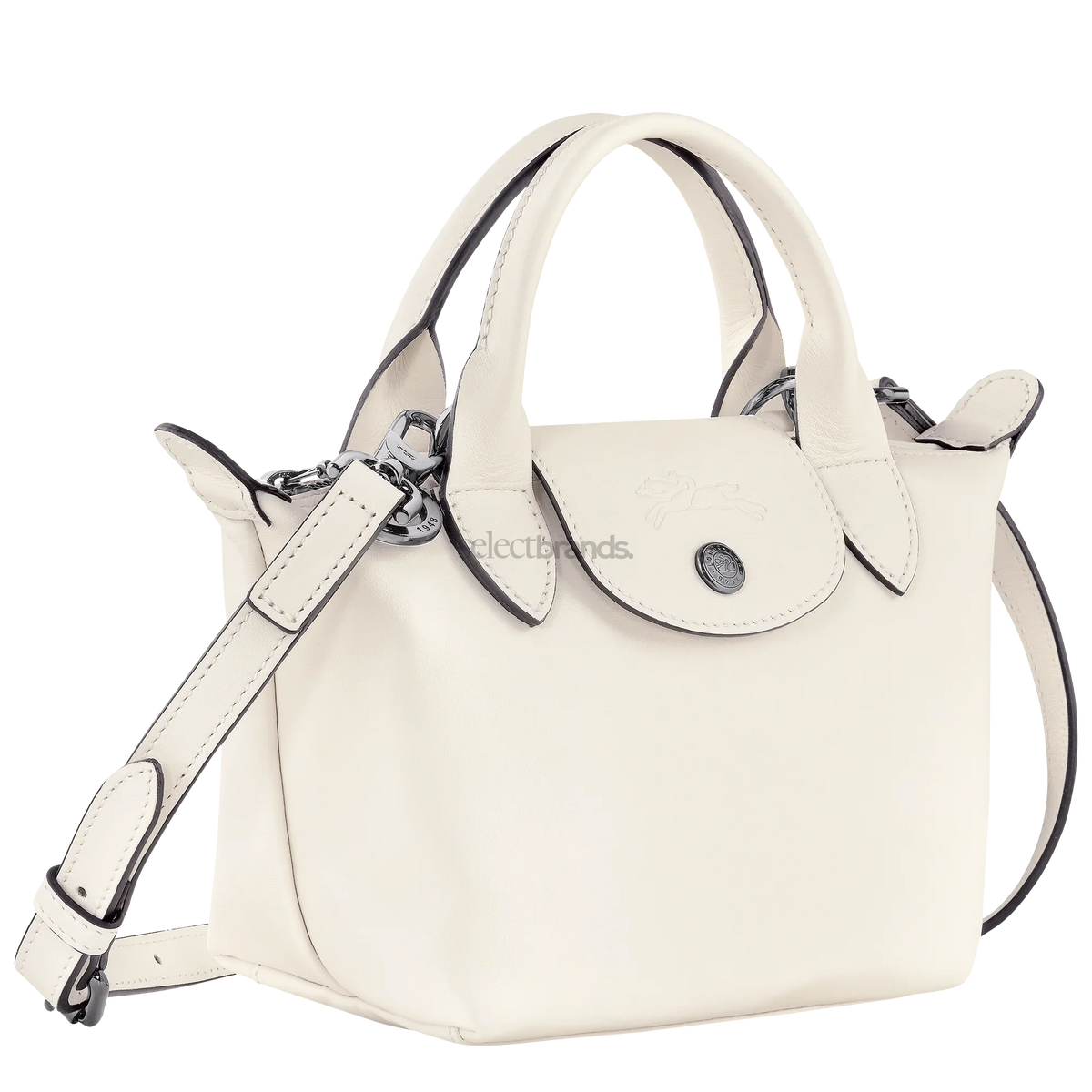 Le Pliage Xtra XS Leather Top Handle Bag – Ecru