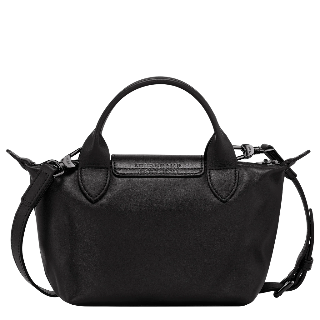Le Pliage Xtra XS Leather Top Handle Bag – Black