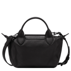 Le Pliage Xtra XS Leather Top Handle Bag – Black
