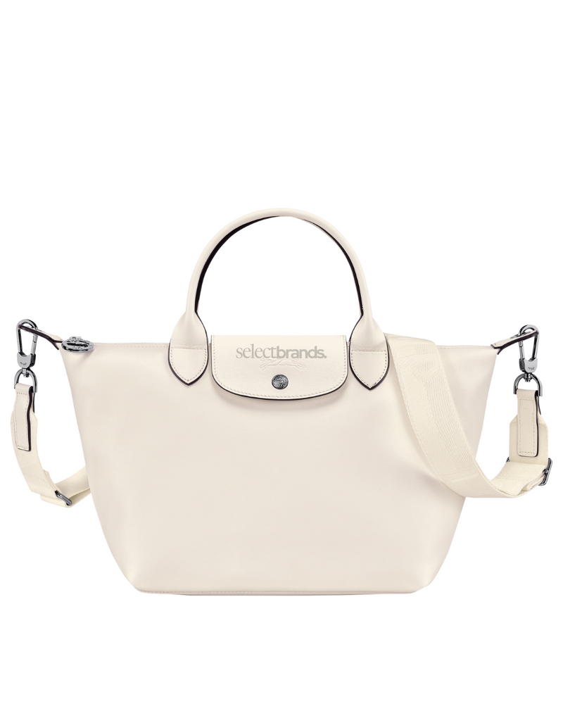 Le Pliage Xtra Small Leather Top Handle Bag – Ecru