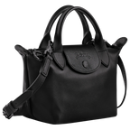 Le Pliage Xtra XS Leather Top Handle Bag – Black