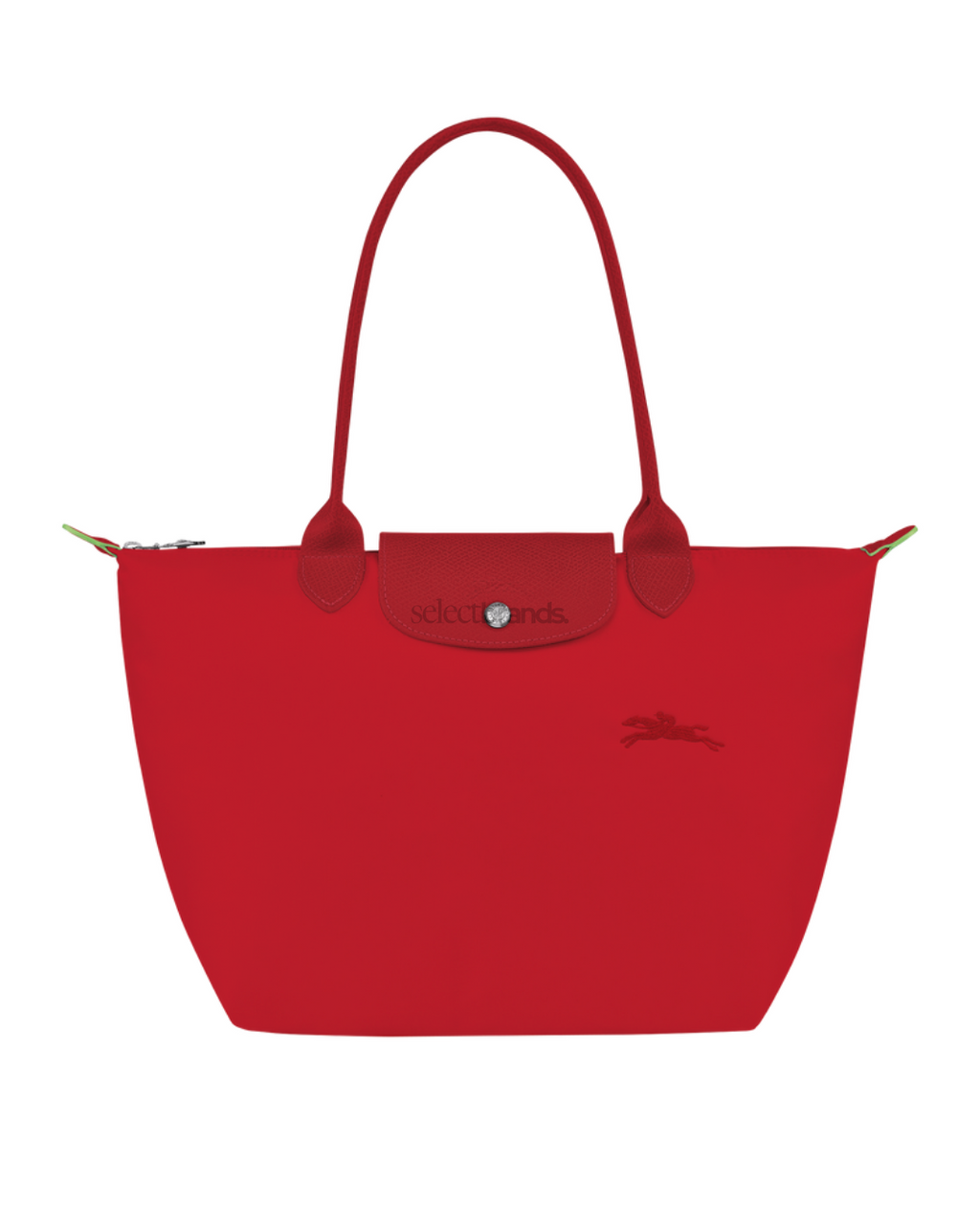 Le Pliage Green Medium Tote Bag – Tomato Red