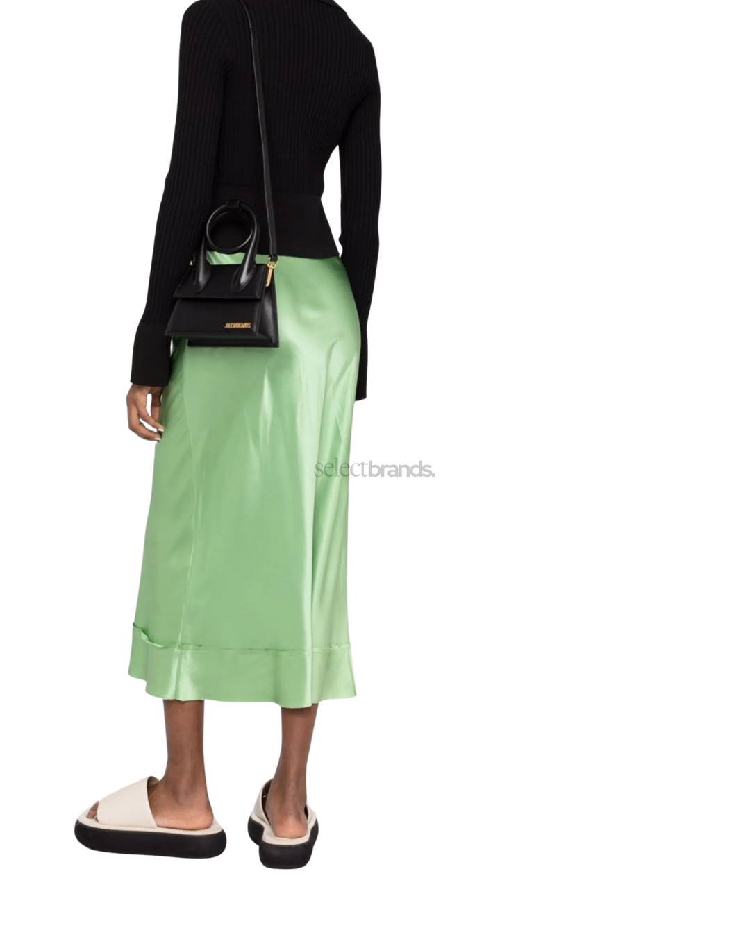 Le Chiquito Glossy Leather Tote Bag – Black