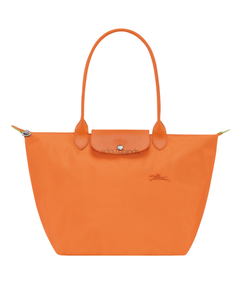 Le Pliage Green Large Tote Bag – Orange
