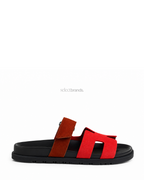 Chypre Leather Slippers – Kinetic Red