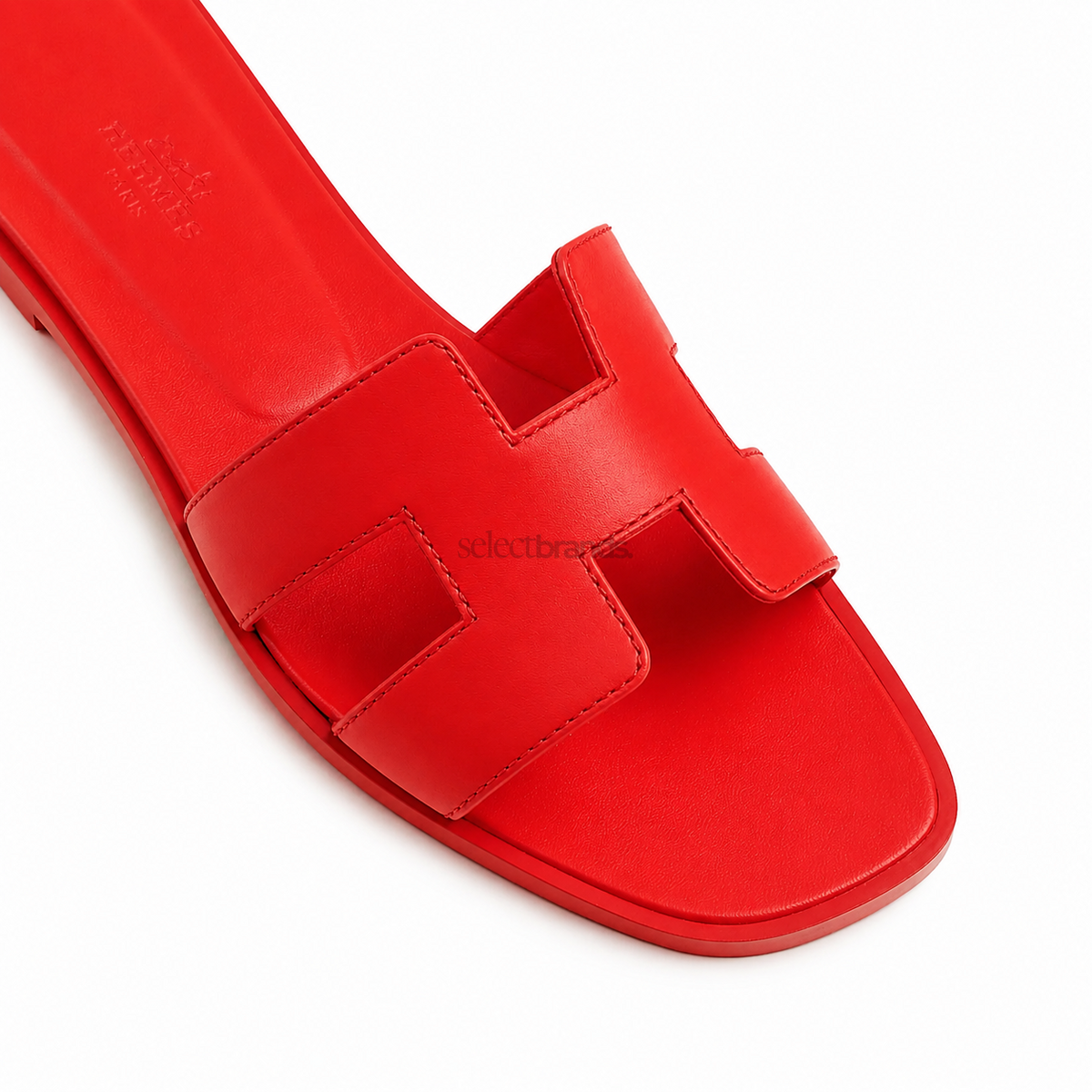 Oran Leather Slippers – Grenadine Red